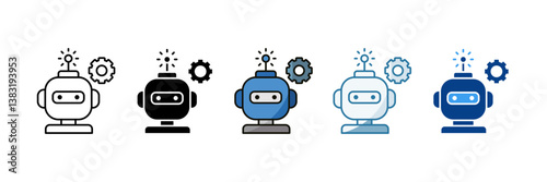 Robo Innovate Icon Set Multiple Style Collection