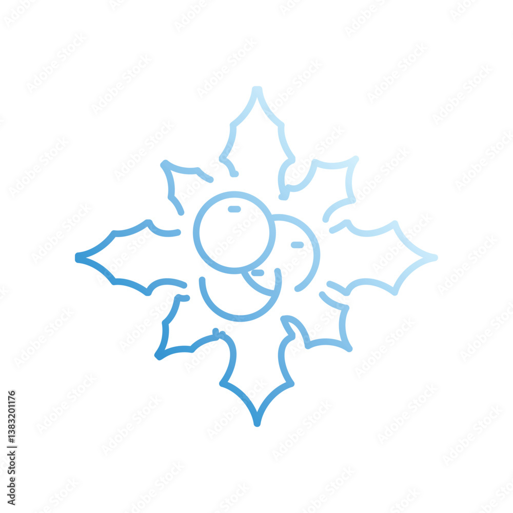 Obraz premium HOLLY vector icon stock illustration