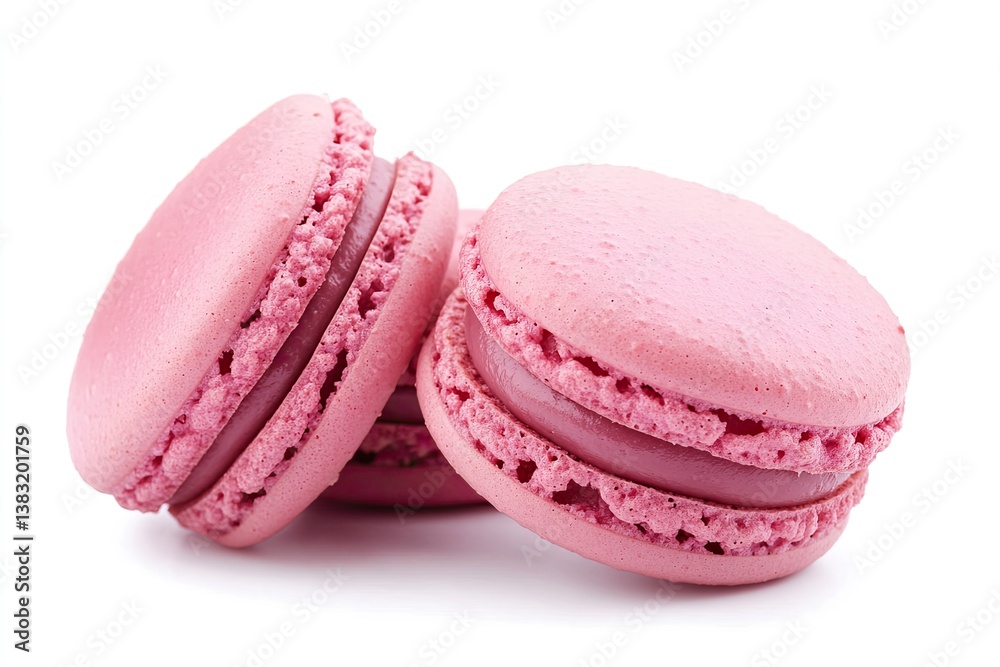 Pink macarons stacked Pink macarons stacked