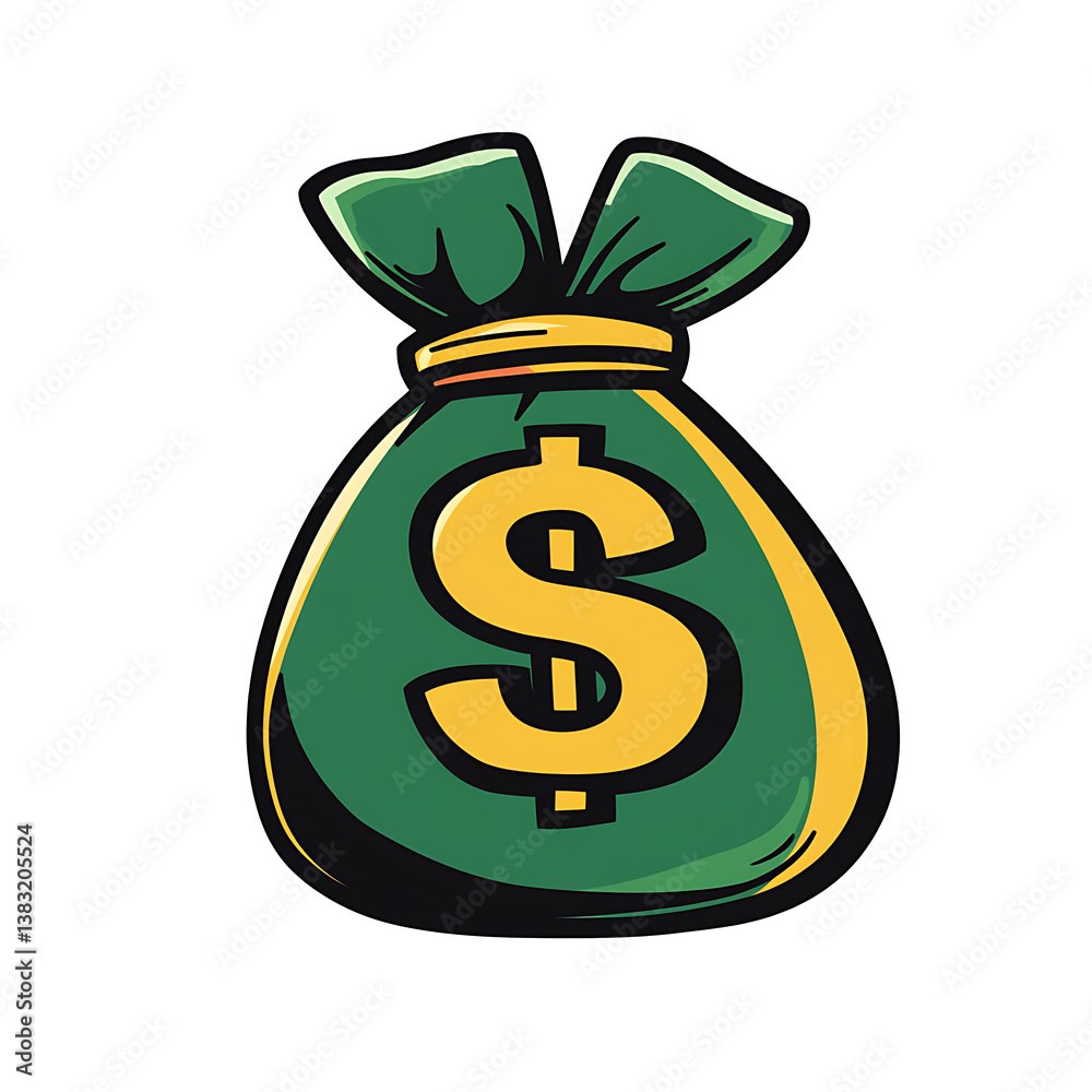 money bag vector icon with dollar sign money bag vector icon with dollar sign