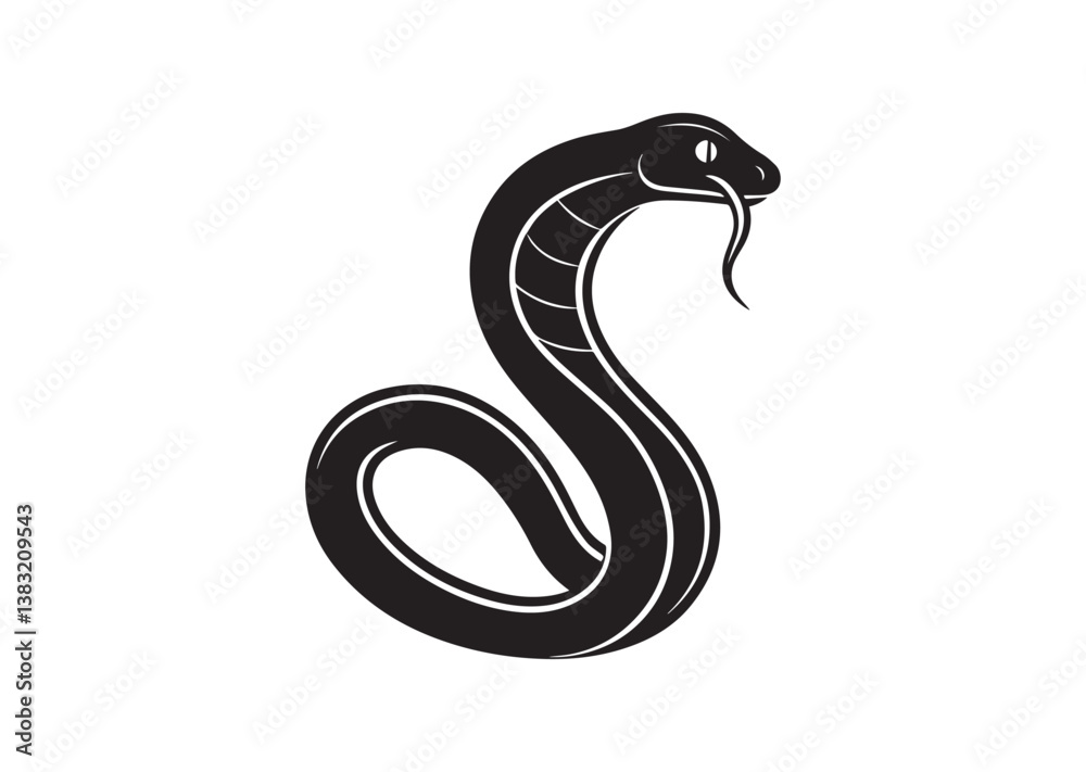 Obraz premium Snake silhouette vector