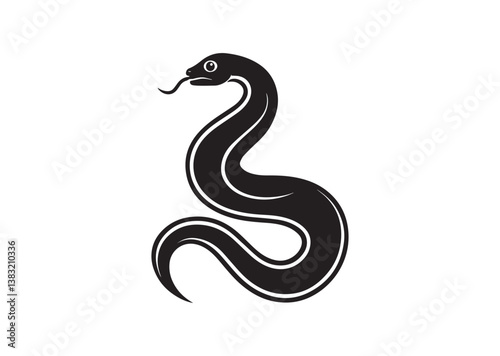 Snake silhouette vector