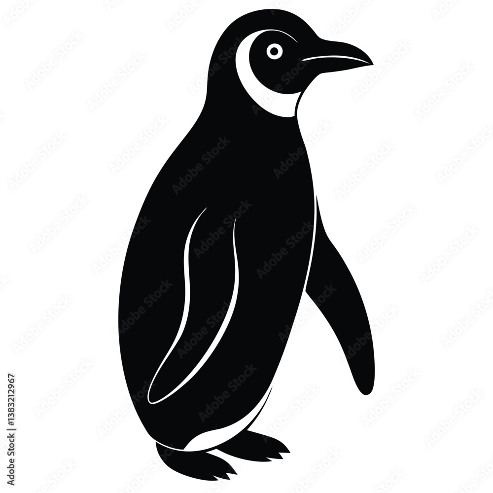 Obraz premium Penguins Vector Silhouette