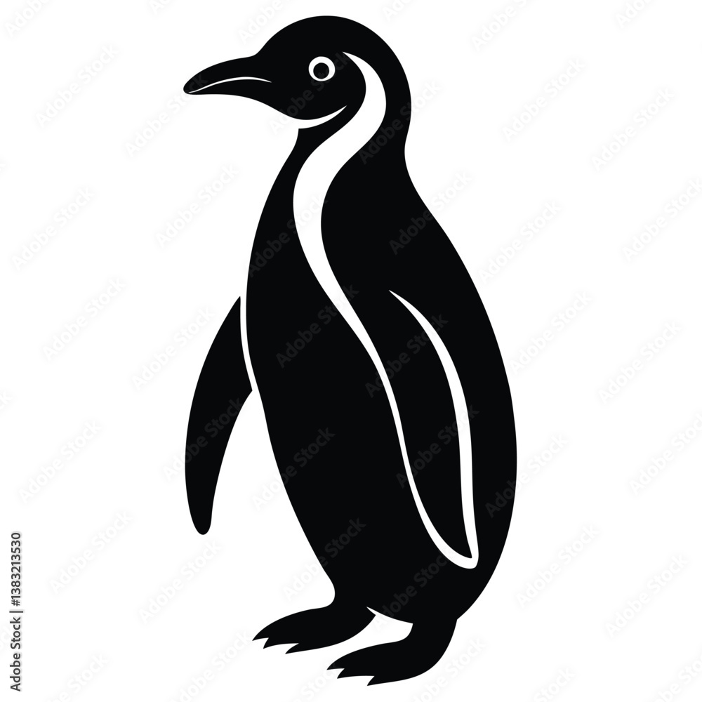 Obraz premium Penguins Vector Silhouette