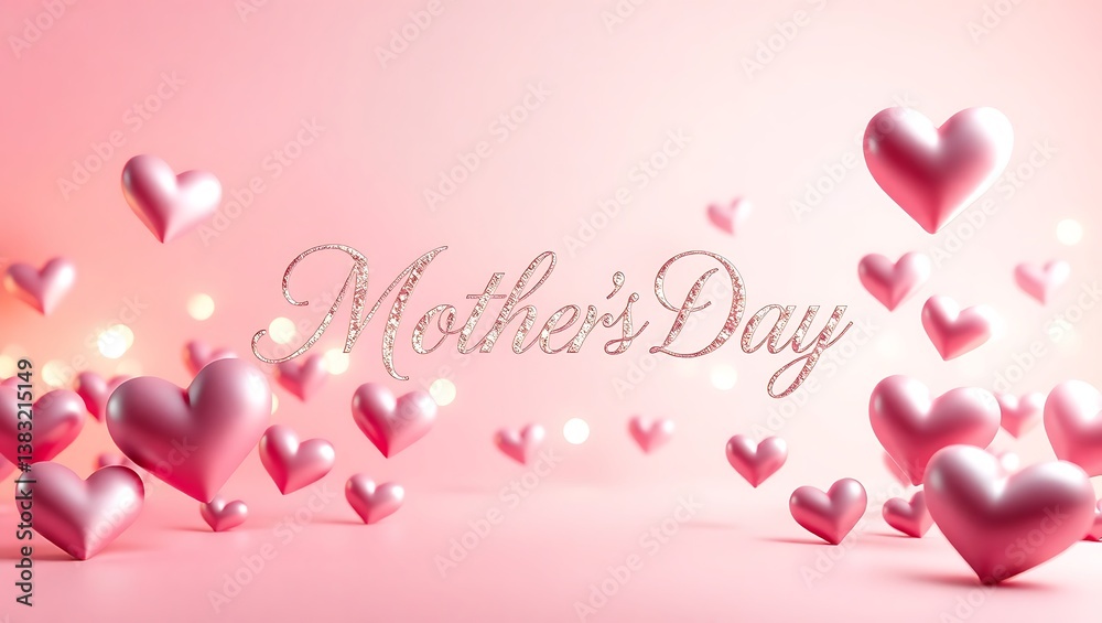 Mother's Day Magic: Sparkling Hearts and Festive Wishes