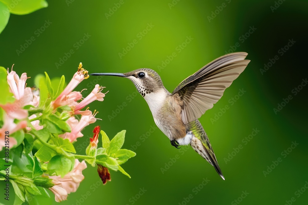 Fototapeta premium Hummingbird feeding on flower