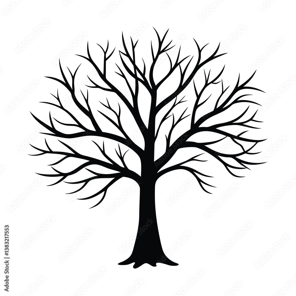 Obraz premium vector tree silhouette