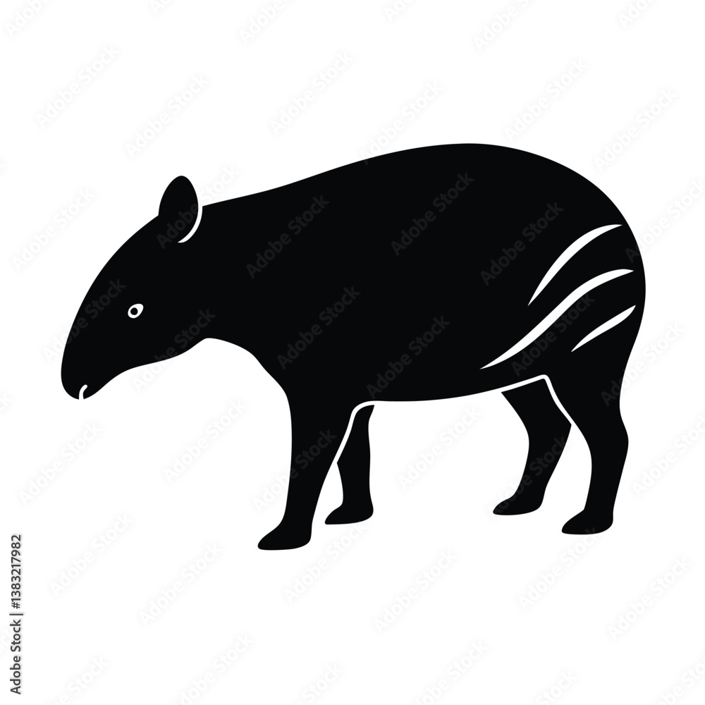 Fototapeta premium rhino silhouette vector