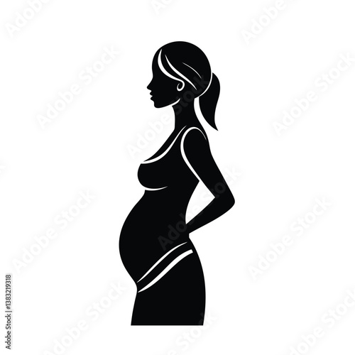 silhouette of pregnant woman