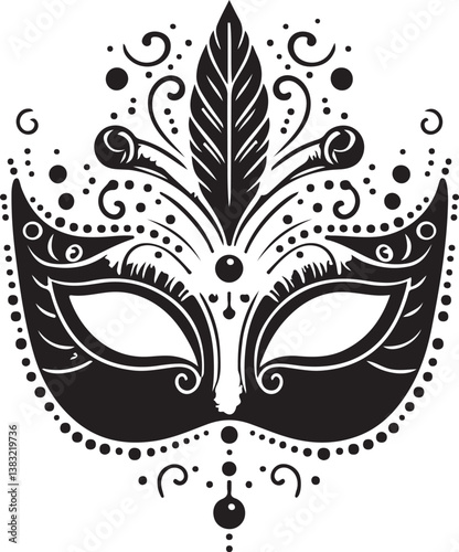 vector illustration of an abstract mask