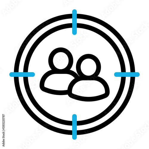 Target Audience Icon Outline Color Style for Digital Marketing Pack Icon Themes