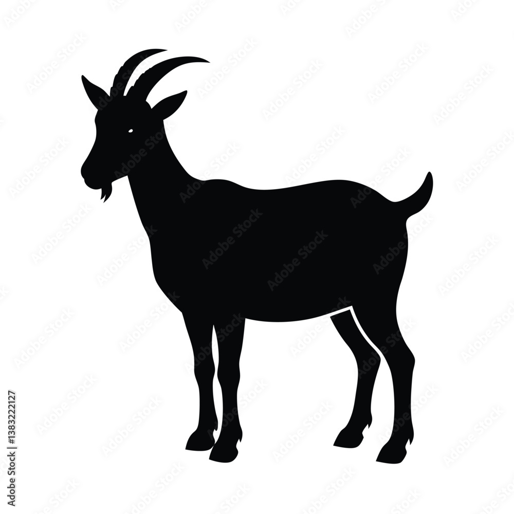 silhouette of a goat silhouette of a goat