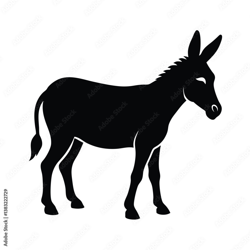 donkey silhouette vector