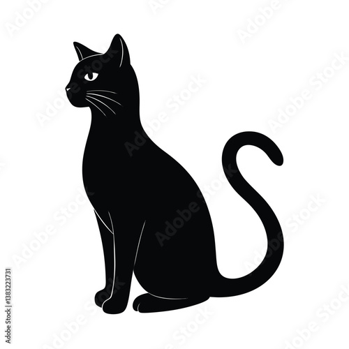 Wallpaper Mural black cat vector illustration Torontodigital.ca