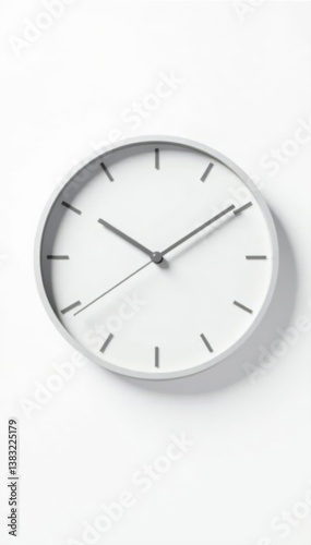 Wallpaper Mural Blank clock face template with movable hands, isolated white background, vector illustration , minimal, dial Torontodigital.ca