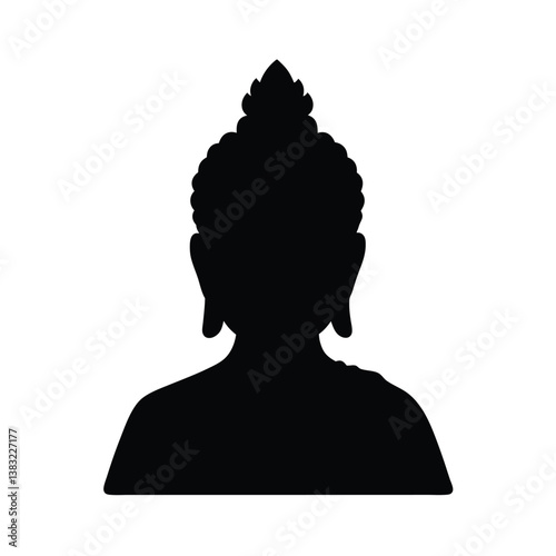 buddha statue isolated on black