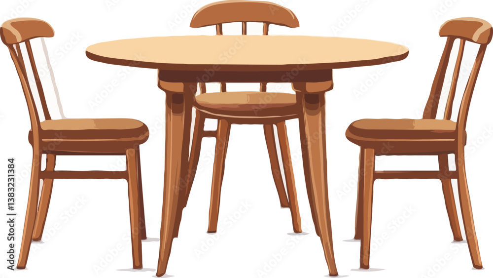 table chair dining vector art