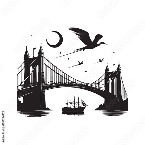bridge vector illustration