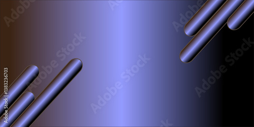 Glowing neon razor blade icon on an abstract blue background