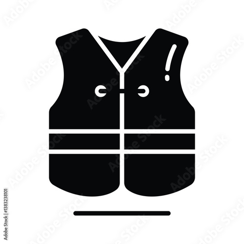Labour vest icon amazingly designed in glyph style