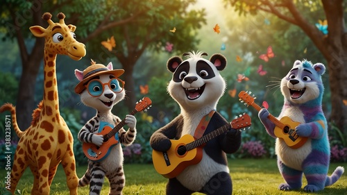 Musical Animal Gathering in Nature