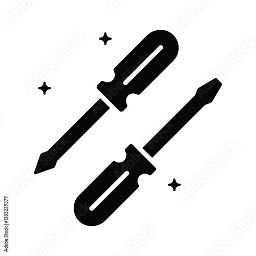 Check out our premium glyph style icon depicting screwdrivers