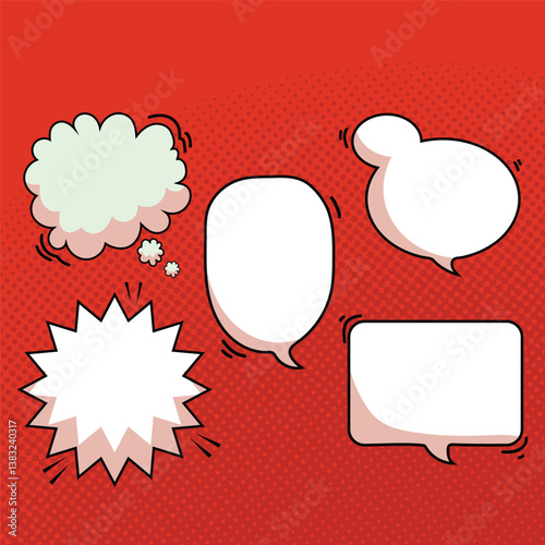 Speech bubbles. Comic Speech bubbles vector design concept.