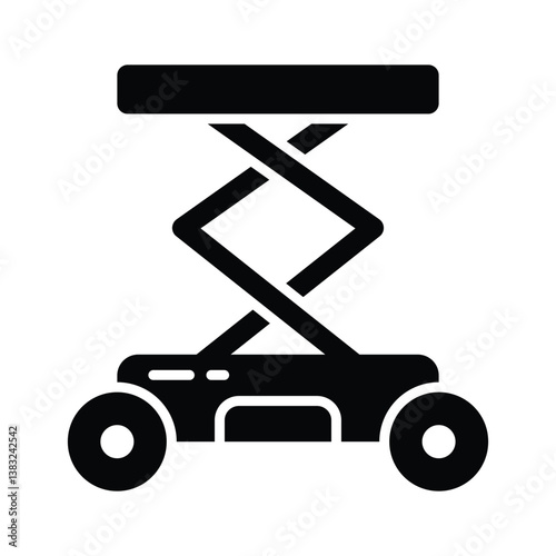 Get a sight of this latest glyph icon depicting scissors lift