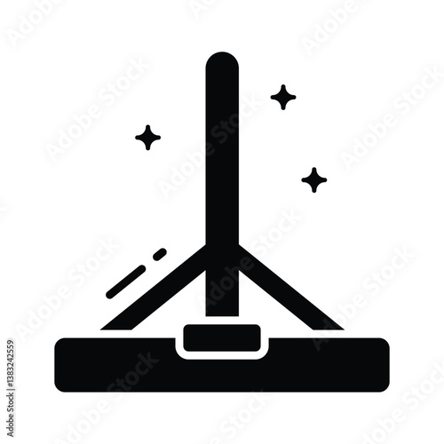 Catch a sight of this modern glyph icon of glass wiper