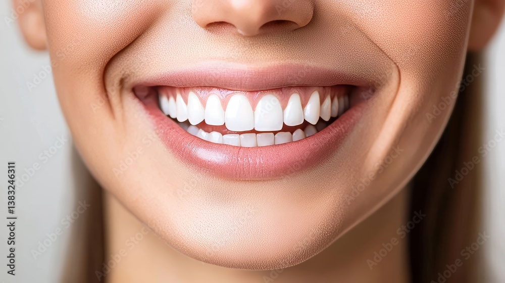 Radiant smile: a close-up of gleaming teeth and a joyful, healthy expression. Radiant smile: a close-up of gleaming teeth and a joyful, healthy expression.