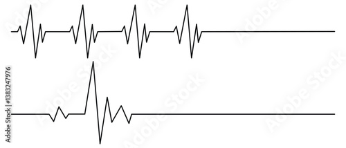 Life line icon vector. Heartbeat line icon.  Medetsina sign. Cardiogram line icon, sign. Heart pulse silhouette, icon, symbol. 