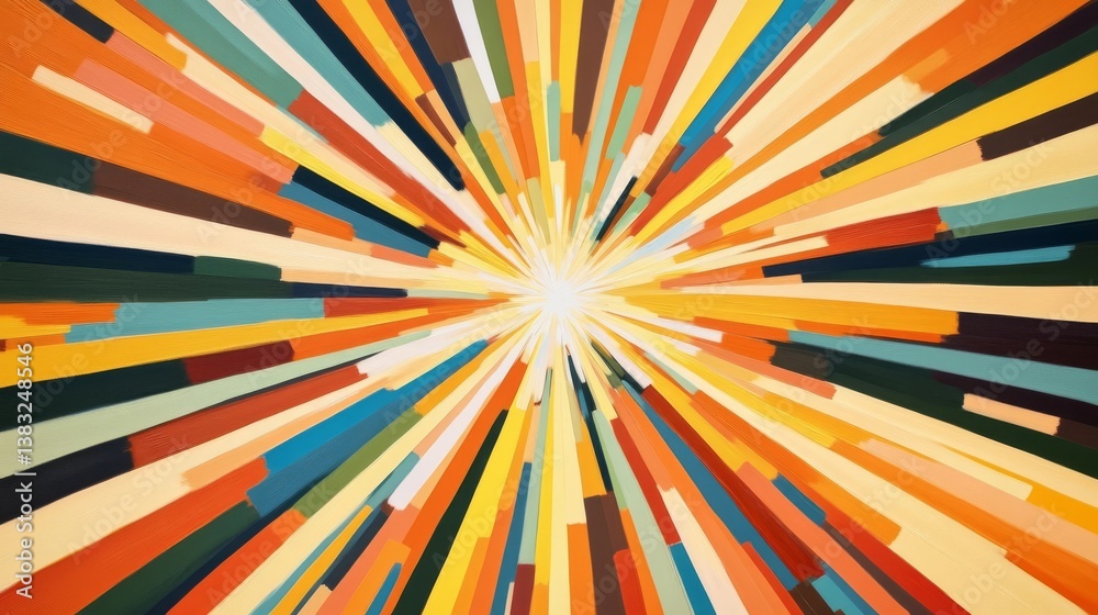 Radiant burst of joyful colors: an explosion of optimism in a contemporary abstract design. Radiant burst of joyful colors: an explosion of optimism in a contemporary abstract design.