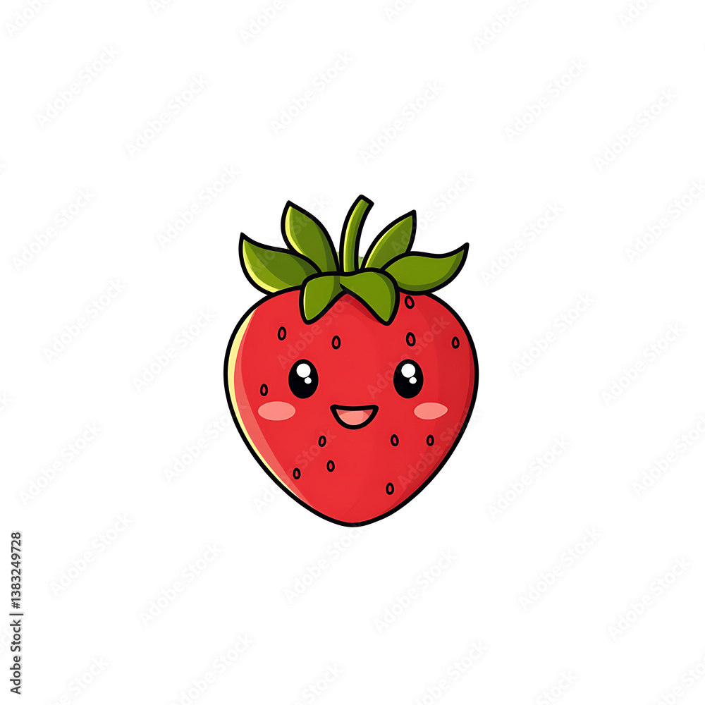 Fototapeta premium Smiling Strawberry Character