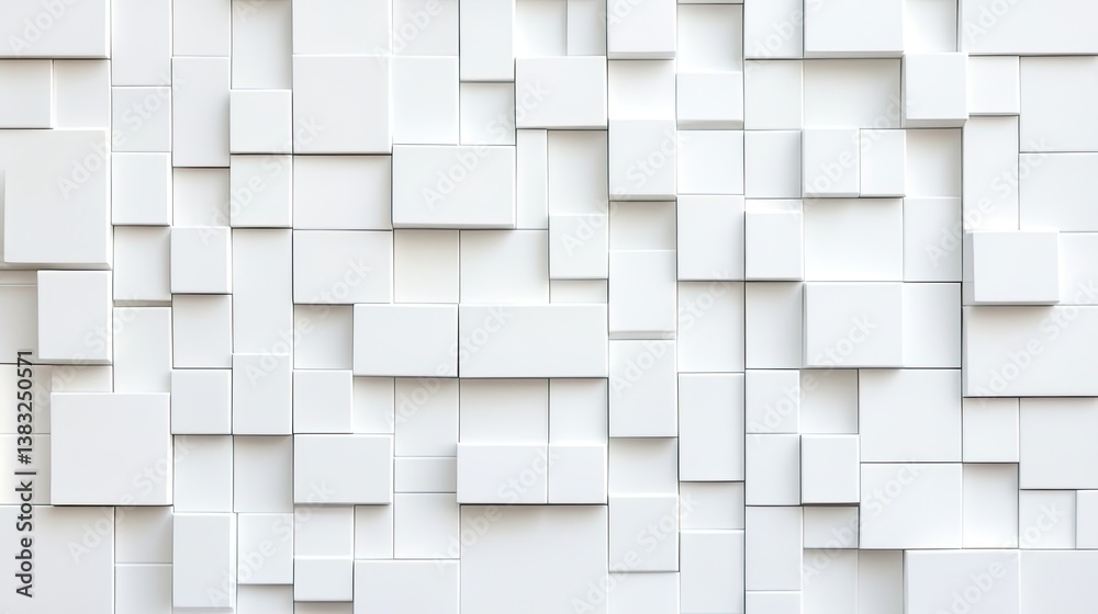 Elegant mosaic tile wall design abstract white ceramic texture for contemporary interior spaces