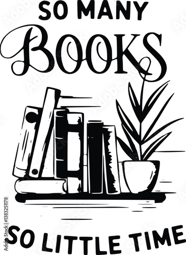 Book Lover SVG Design, Funny Bookish svg, Reader Book Addict svg, 