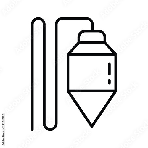 Visually appealing trendy line icon of plumb bob