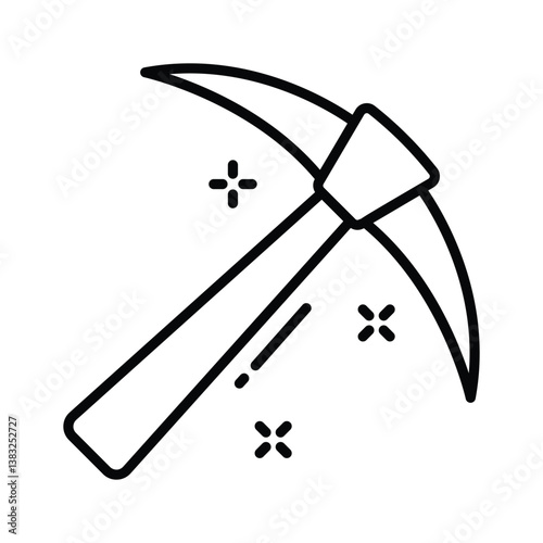 Have a look at this premium outline icon of pickaxe