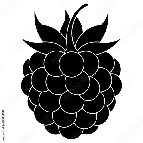 blackberry silhouette vector icon white background