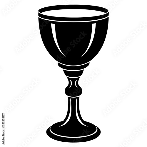 imperial goblet glass silhouette vector icon on white background