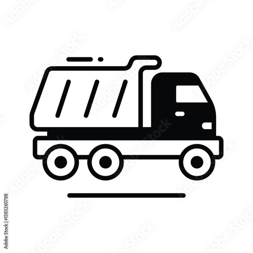 Check out our latest glyph style icon of dumper truck