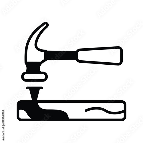 Get a sight of this latest glyph icon of nail fixing