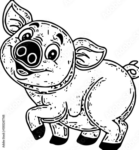 illustration pig