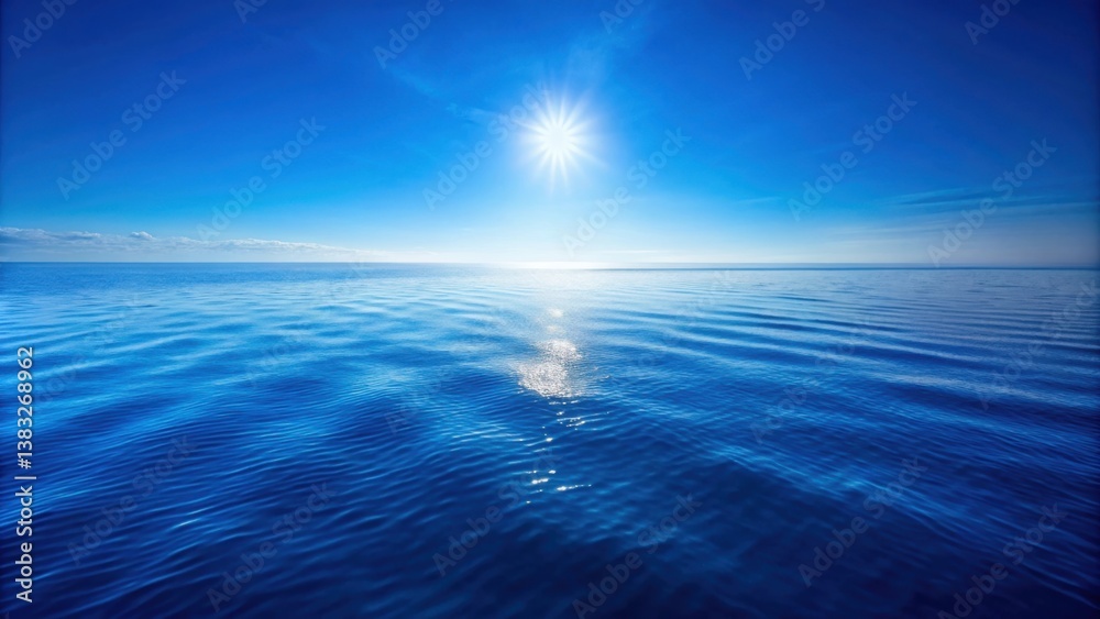 Obraz premium A mesmerizing view of the vast ocean, reflecting the sun's rays, creating a captivating and serene scene.