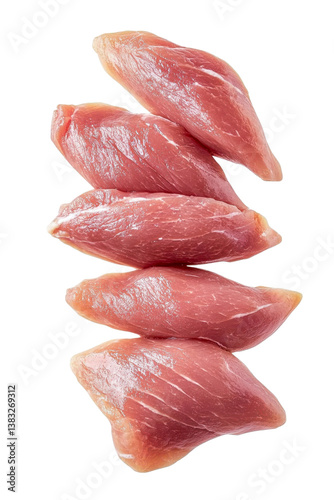 raw chicken breast fillet - isolated on white background