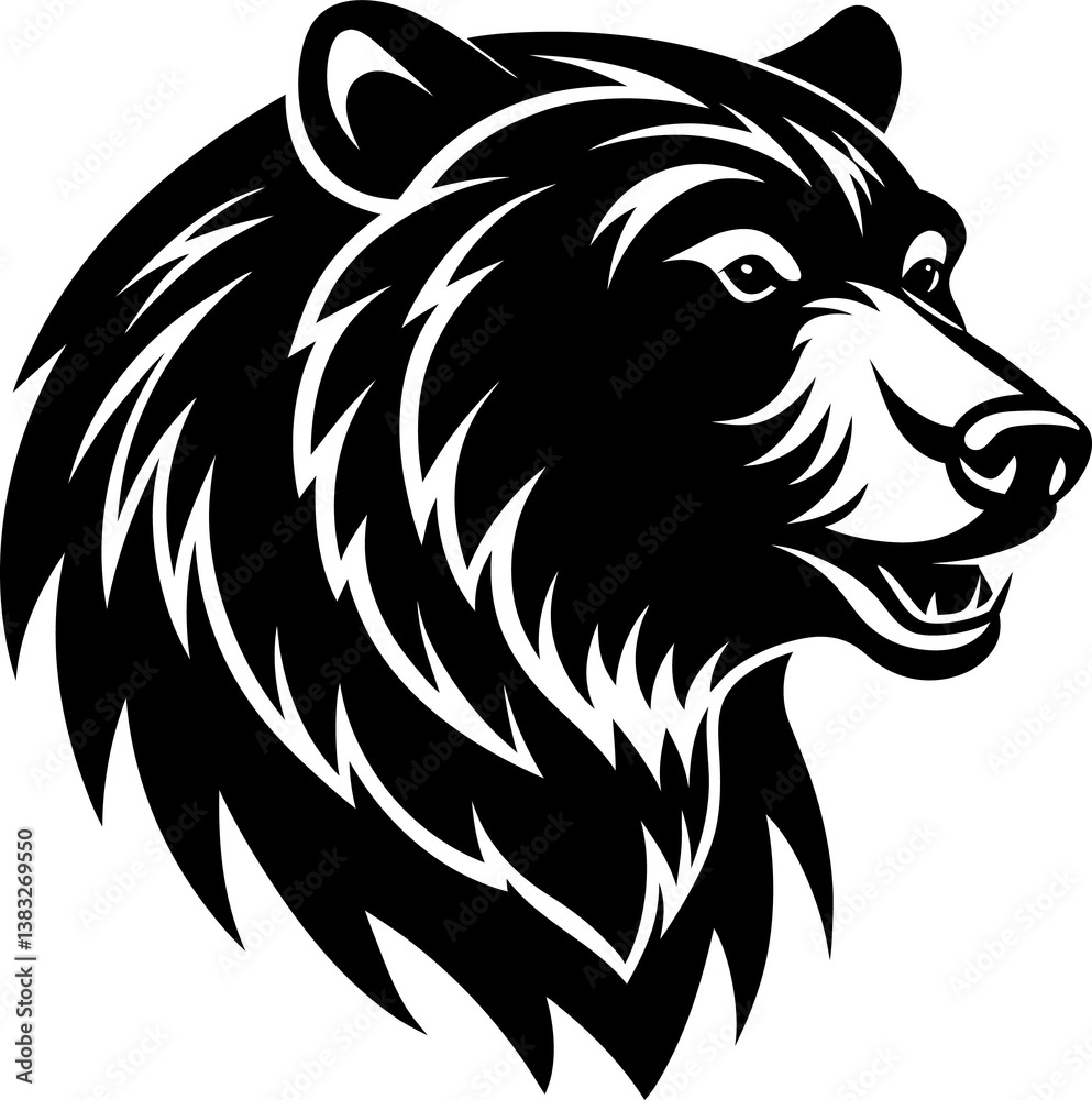 head of a bear head of a bear