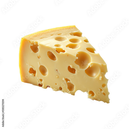 Swiss cheese png isolated on transparent background
