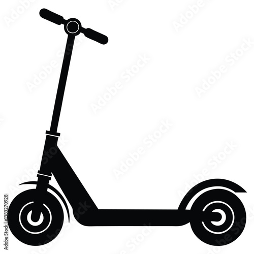 Scooter Silhouette Vector  Sleek & Minimalist Design for Urban Graphics