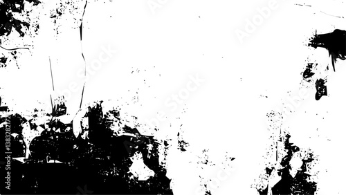 Vintage blurred scratched grunge on isolated background for copy space. Set of grunge textures