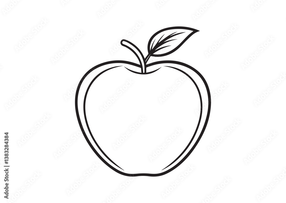 Apple silhouette vector