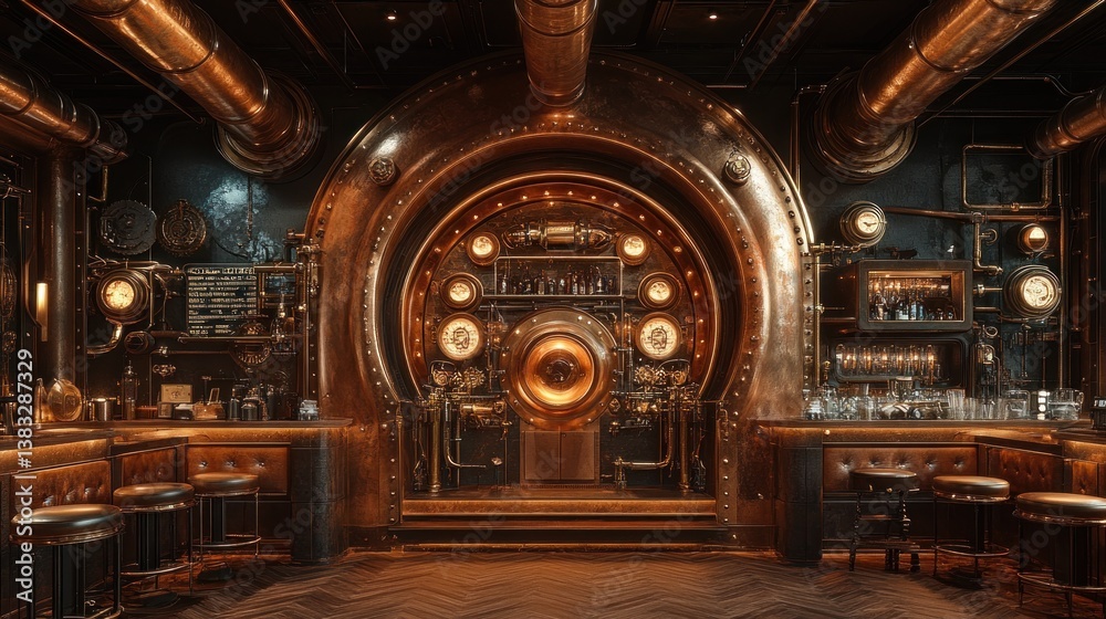Obraz premium Steampunk Bar Interior Design